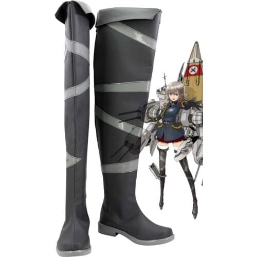Kantai Collection Fleet Girls Bismarck Cosplay Boots Shoes Women Cosplay Costume Party Shoes Custom Made Boots