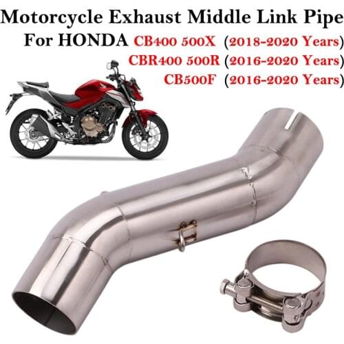 Slip On Motorcycle Exhaust Pipe Modified Escape Moto Middle Connection Link Tube For Honda CB400 CB500X CB500F CBR400 CBR500R