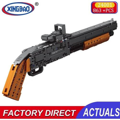 Xingbao Shotgun Shot Building Blocks Rifle Kids Toy Gun Ww2 Military Block Pistol Plastic Bullets Assembly Diy Educational Toys