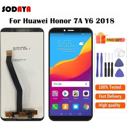 5.7 inch For Huawei Y6 2018 LCD ATU-LX1 / ATU-L21 LCD Display with Touch Screen Assembly For Huawei Y6 Prime LCD Free Shipping