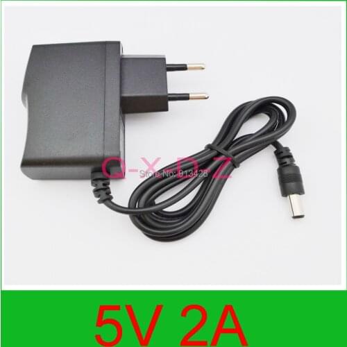 1Pcs DC 5V 2A &2000mA AC 100-240V Converter Adapter Power Supply EU Plug DC 5.5x 2.1mm