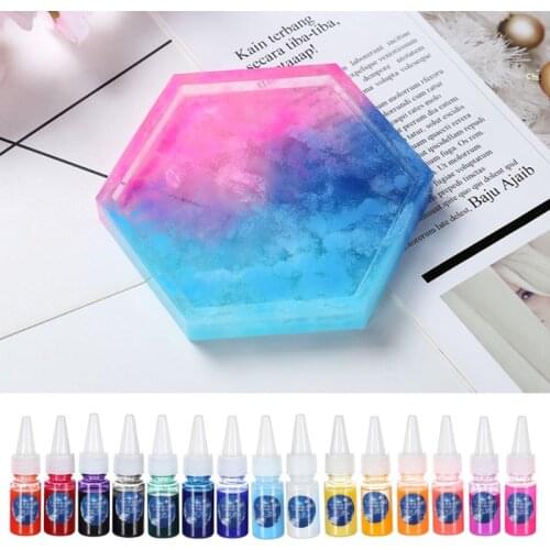 10ml Snow Flour Dyeing Fine Rendering Diffusion DIY Crystal Epoxy Resin Mold Art Dye Pigment Drop Ship