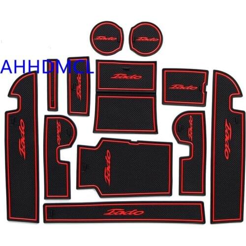 Car Anti-Dirty Pad Door Groove Gate Slot Cup Armrest Storage Pad Anti-Slip Mat For CHANA Changan Eado 2018