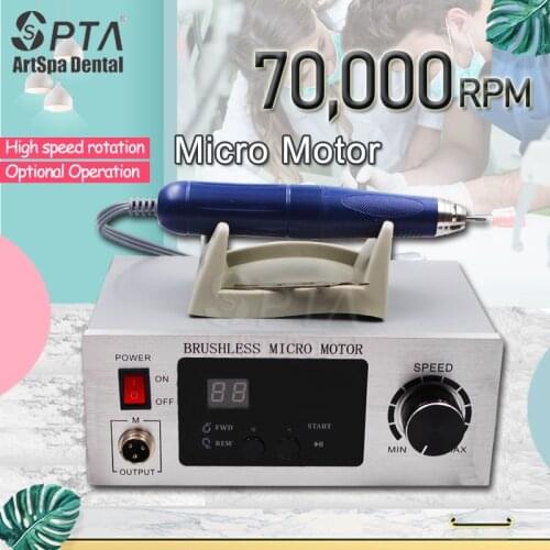 70,000 RPM Non-Carbon Brushless Laboratory Dental Micromotor Polishing lab handpiece Stone Metal Jewelry Carving Engraving Drill