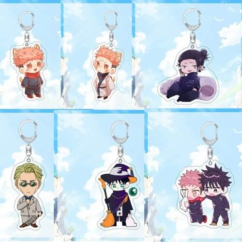 Anime Jujutsu Kaisen Keychain Yuji Itadori Kugisaki Nobara Acrylic Key Chain For Women Accessories Cute Bag Pendant Key Ring