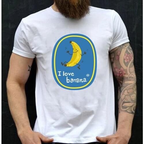 Funny Banana Design Men TShirt Hot Sale T Shirt Cotton Fashion Anime Pattern Tops Unisex Kewaii Harajuku Streetwear Male Tee