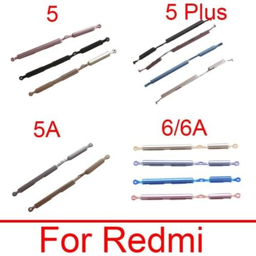 On/off Power Button + Volume Side Key For Xiaomi Redmi 5 5Plus 5A 6 6A Power Volume Up Down Button SideKey Replacement Parts