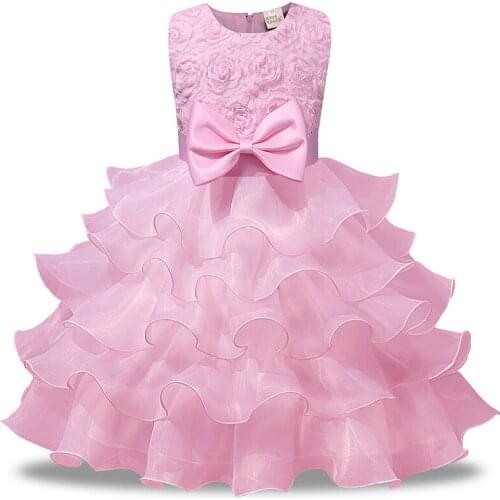 Summer Baby Girl Dress Sleeveless Kid Dresses Girls Clothes Party Princess Rose Vestidos Nina Wedding Birthday Dress Christmas