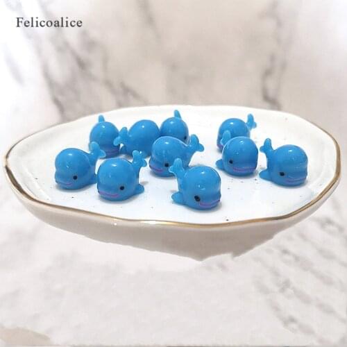 10pcs Mini Cute Whale Animals Miniature Figurine Ornaments For Home Yellow Ducklings Garden Easter Decor Slime Charms