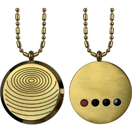 Fashion Anti EMF EMR Radiation Pendant Quantum Energy Necklace with 4 Health Stones Charm Chain Necklace