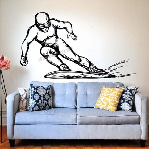 Snowboard Wall decal Winter sport Extreme sport Board Motivation Healthy Skiing Wall Sticker Room Decor Art Vinyl Decal B206
