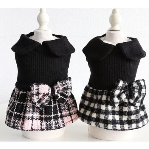 Girl Dog Clothes Dog Cat Puppy Dress Winter Pet Dresses Skirt Schnauzer Chihuahua Yorkshire Terrier Pomeranian Maltese Costume
