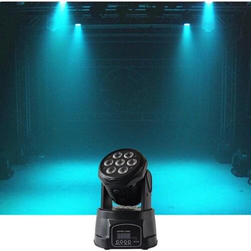 Show Time Mini LED moving head light 7pcs RGBW led lamp Stage good effect for DJ Bar Club Disco Home entertain Wash background