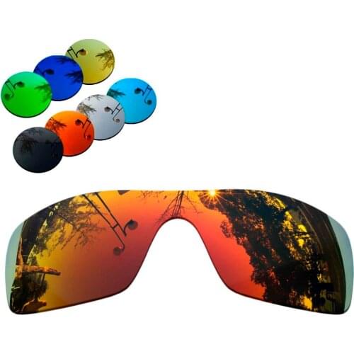 100% Precisely Cut Polarized Replacement Lenses for Batwolf Sunglasses Red Mirrored Coating Color- Choices