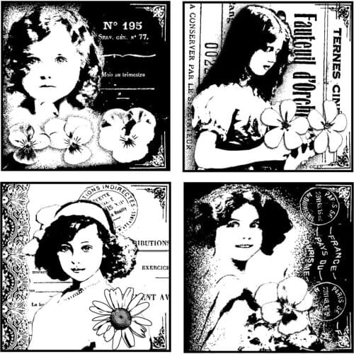 Girl Transparent Clear Silicone Stamp/Seal for DIY scrapbooking/photo album Decorative clear stamp ST1065