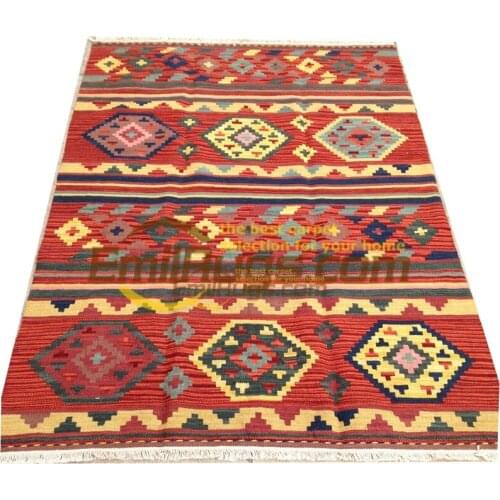 Kilim Fabric Handmade Bedroom Carpet Carpets Square Rug Turkish Rug Natural Sheep Wool