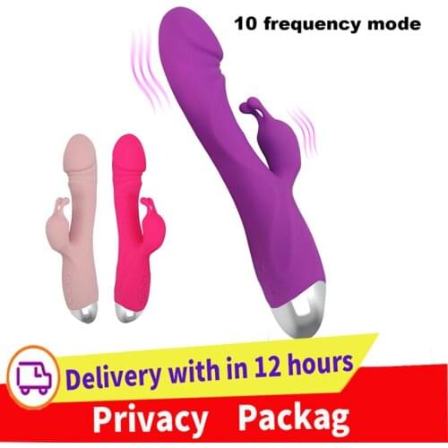 10 Speeds Waterproof G Spot Dildo Rabbit Vibrator USB Magnetic Rechargeable Clitoris Stimulation Sex Toys for Women Couples