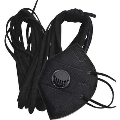 High quality 0.1kg/0.2kg/1kg/lot 5mm 4mm Black Mask ear strap Flat rope DIY Face Masks Elastic Band Rubber String Cord adjuster