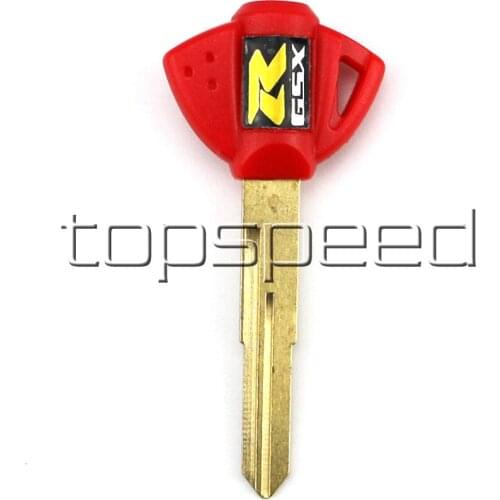 1 PCS Red Blank Key Uncut For Suzuki GSXR GSX-R 600 750 1000 Motorcycle