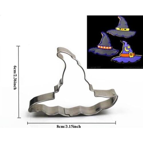 1pcs Wizard Hat Metal Stainless Steel Cookie Cutter Cupcake Fondant Cake Decor Biscuit Chocolate Mould pastry tools