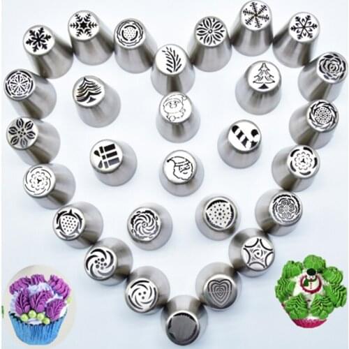 10set/lot DIY new Christmas series stainless steel Russian mouth mounted decorative tools more than 30 pieces /set A variety of