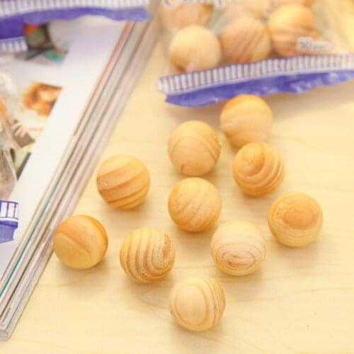 10pcs Natural Camphor Ball Natural Cedar Wood Balls Moth Repellent For Drawers Storage Boxes Closets Pest Control And Mothproof