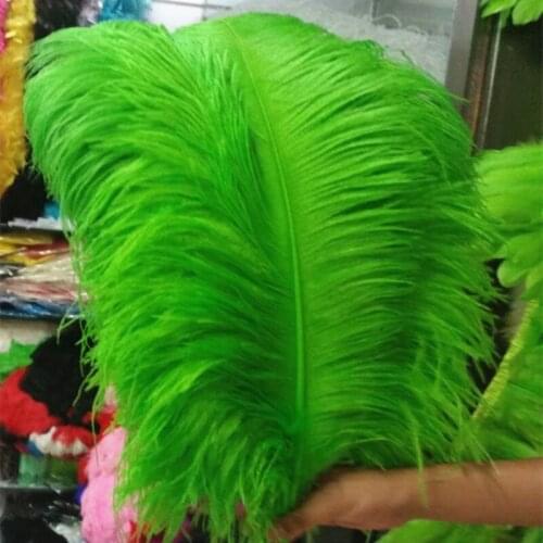 The pole of coarse10PCS ostrich feather green ostrich plumage 60-65cm/24-26 inches wedding performance art plumes decoration