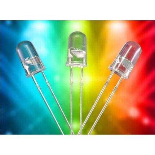 1000PCS LED Light Bead lamp , 5MM colorful lights, transparent, long-legged slow flash, slow flash RGB light-emitting diodes