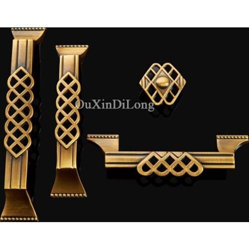 16PCS Top Quality European Brass Furniture Handles Cupboard Wardrobe Drawer Kitchen Cabinet Pulls Handles&Knobs 10 Year Warranty