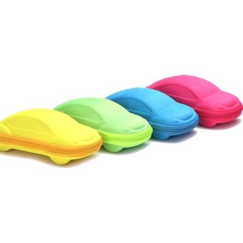 Carton Car Shaped Sunglasses Case for Big Sunglasses with Clasp Originality Automobile Styling Glasses Box Suit for Children