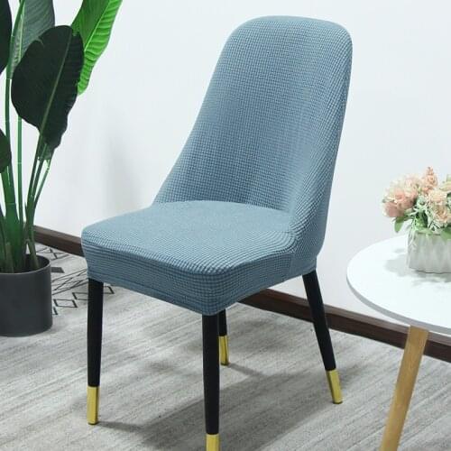 Chair Cover Home Seat Covers Kitchen Dining Chair Protector Slipcover Hotel Polar Fleece Stretch European Curved Back Spandex