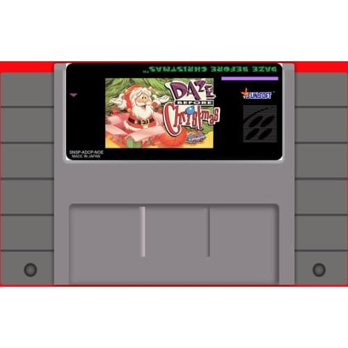 Daze Before Christmas 16 bit Big Gray Game Card For USA NTSC Game Player