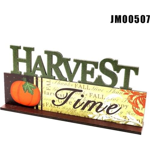 Wooden Ornaments New Harvest Festival Pumpkin Scarecrow Owl Angel Party Scene Decoration GQ