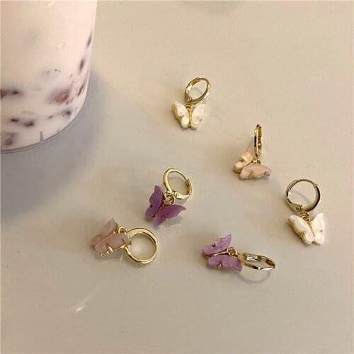 Dorp Earrings for Women Fashion Sweet Butterfly Earrings 2020 New Style Simple Light Jewelry Accessories Wholesale