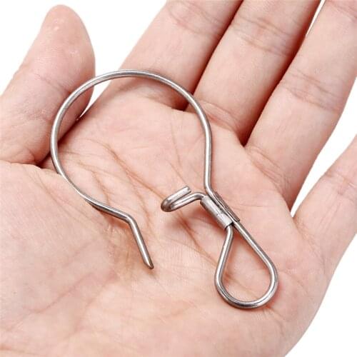 2Pcs New Fishing Tools Lock Fish Portable Stainless Steel Belt Live Fishing Lock Buckle Tackle Stringer Tools 5M