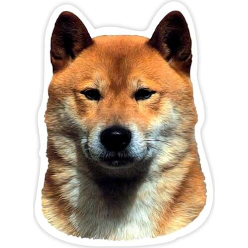 Fuzhen Boutique Decals Exterior Accessories Cute Shiba Inu Car Sticker Waterproof Bumper Rear Window Laptop Refrigerator Decal
