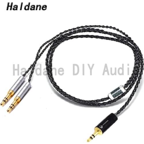 Haldane HIFI Silver Plated Headphone Upgrade Cable for Sundara Aventho focal elegia t1 t5p D7200 D600 D7100 MDR-Z7 Headphone DIY