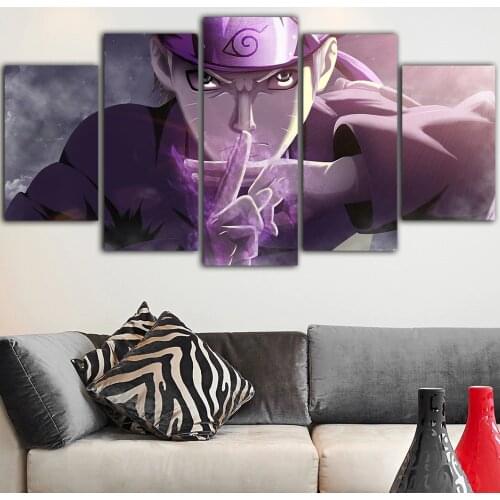 5pcs Japan Cartoon Role Naruto Pictures Posters Wall Art Home Decor Modular Canvas HD Printed Paintings Living Room Decoration