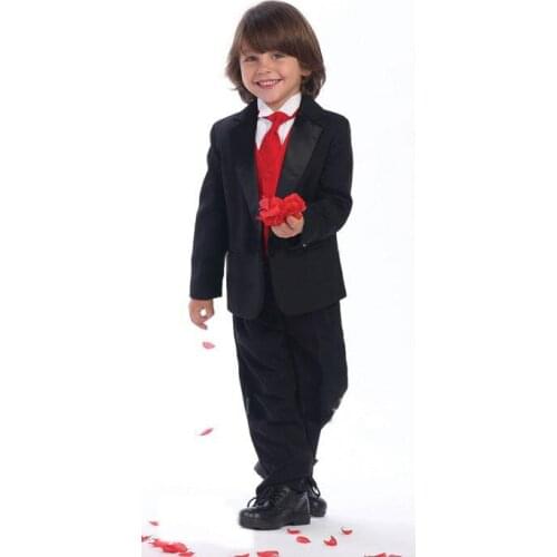 Top selling/Free shipping/Custom Design Size and Color Kid tuxedo Children Wedding boys Suit Attire(Jacket+Pants+Tie+Waistcoat)