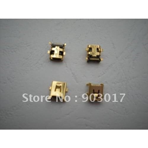 Mini USB 8 Pin Female Connector SMT Gold 12 pcs per lot hot sale