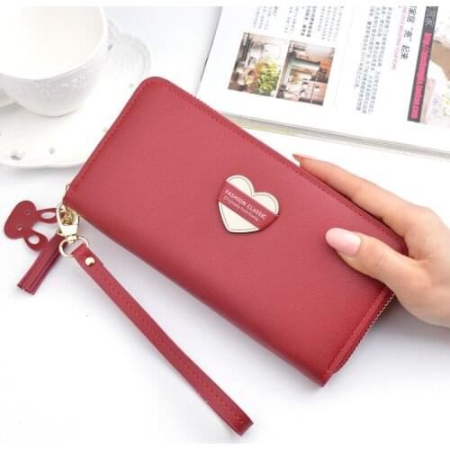 Fashion Long Ladies Purse PU Leather Credit Holders Lady Wallet Bag Casual Zipper women Wallet