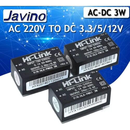 HLK-PM01 HLK-PM03 HLK-PM12 AC-DC 220V to 5V/3.3V/12V mini power supply module,intelligent household switch power supply module