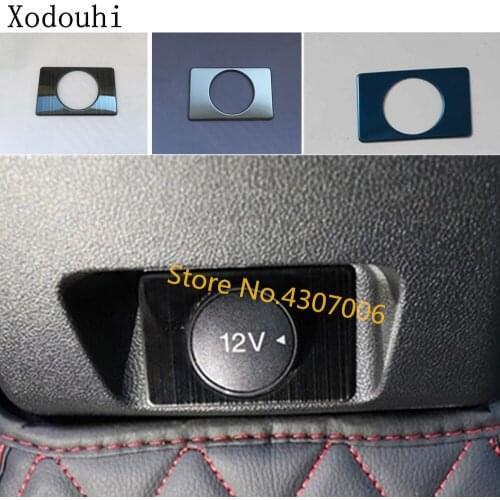 Car stainless steel front control Socket USB Charge cigarette smoke lighter lamp switch frame trim For Ford Focus 2018 2019 2020