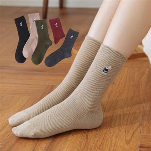 New Tube Socks Women Cute Painting Colorful Novelty Female Cotton Casual Socks
