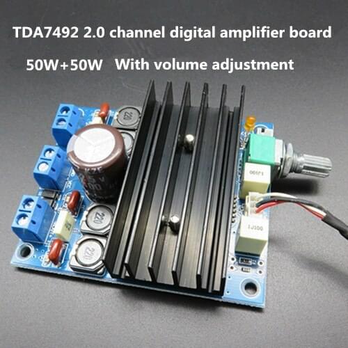 DC12-24V 50W + 50W Class D original ST digital amplifier chip TDA7492 Dual Channel Digital Amplifier Board (Volume Control)