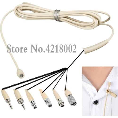 Pro Skin Omnidirectional Tie Clip Lapel Lavalier Microphone Mic for Sennheiser Shure Audio Technica MiPro Wireless System