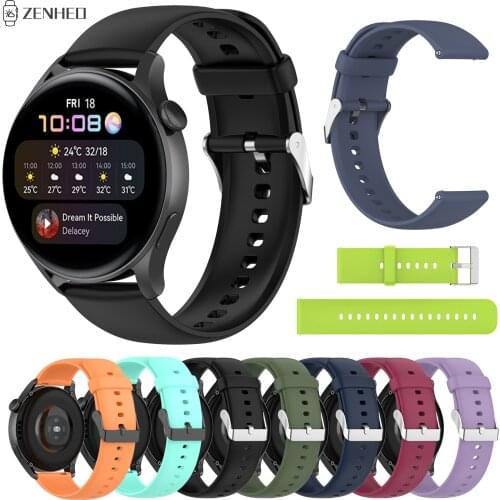 22mm Silicone Watch Strap For Huawei Watch 3/3 Pro Replacement Watchband for Huawei Watch GT GT2e GT2 46mm/Honor Watch GS Pro