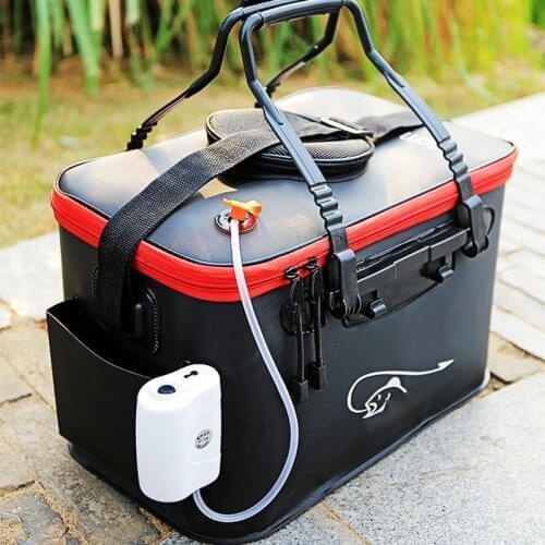 EVA Fishing Bags 19/23/28/35L Collapsible Folding Thicken EVA Live Fish Box Tank Bucket Camping Outdoor Fishing Tackle Equipment