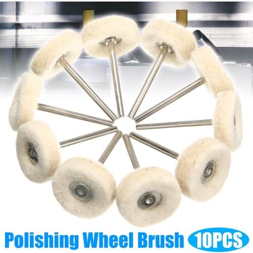 10pcs Wool Cotton Wheel Brushes Cleaning Tools Polishing Buffing Drill Grinder Wheel Brush Rotary Cleaners