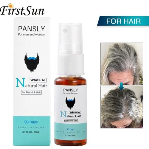 3pc Traditional Chinese Medicine Cure White Hair Turn Gray Black Liquid Hair Spray 30Days Care Oil Serum Treatment Conditioners